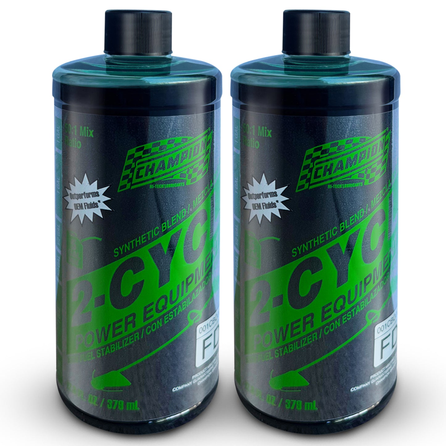 Champion 2 Cycle Engine Oil – Premium Synthetic Power Equipment Oil for Small Gasoline Engines – Fuel Stabilizer for Landscaping Equipment, Exhaust Systems, Spark Plugs – Enhanced Protection