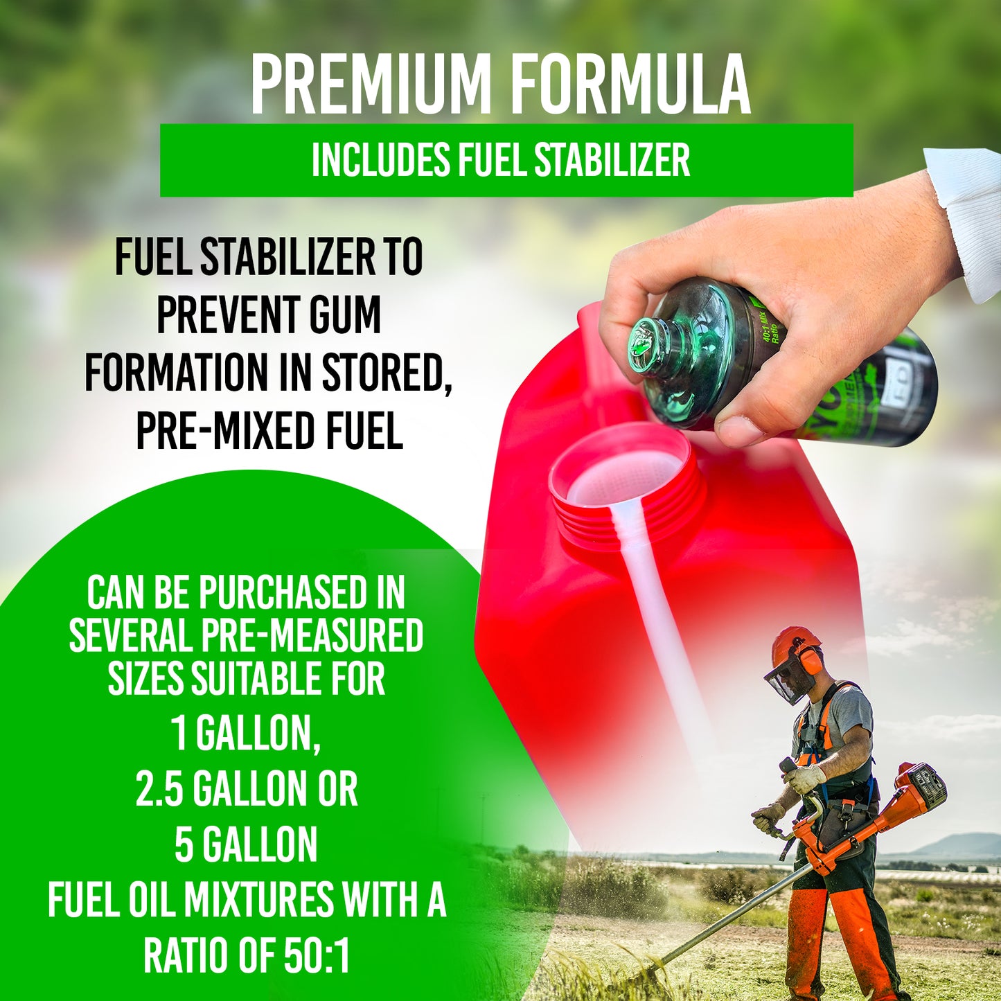 Champion 2 Cycle Engine Oil – Premium Synthetic Power Equipment Oil for Small Gasoline Engines – Fuel Stabilizer for Landscaping Equipment, Exhaust Systems, Spark Plugs – Enhanced Protection